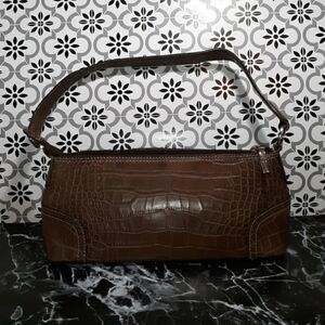 Vintage Tommy Hilfiger tooled leather satchel bag